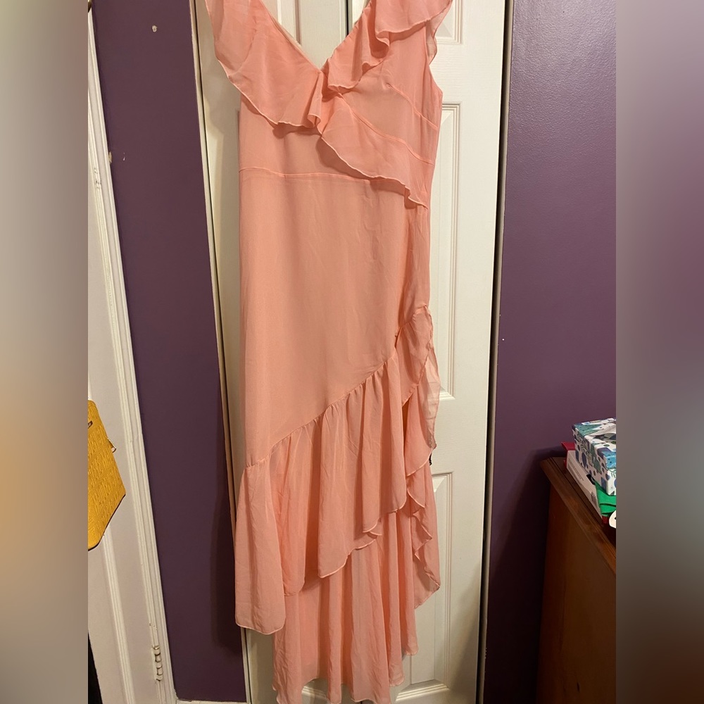 Asymmetrical ruffle dress